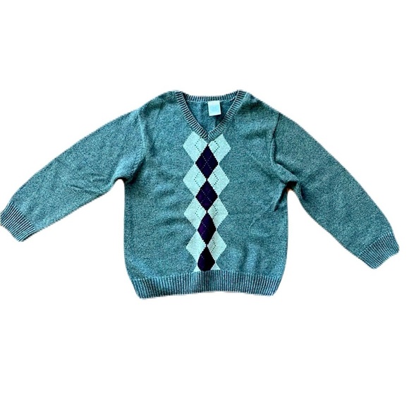 Gymboree Boys Argyle V Neck Sweater Size 3T - Picture 1 of 6